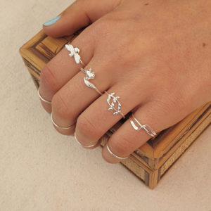 Olive Tree Branch Sterling Silver Ring