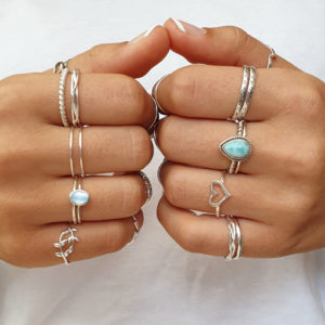 Olive Tree Branch Sterling Silver Ring