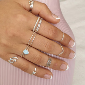 Fine Rope Stacker Sterling Silver Ring