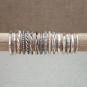 Birds Nest Silver Stacker Ring