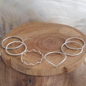 Sterling Silver Fine V Chevron Ring