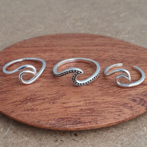 Surf Wave Silver Ring