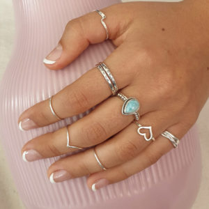 XOXOXO Ring in solid 925 Sterling Silver