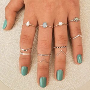 Fine Oval Mother Of Pearl Silver Ring