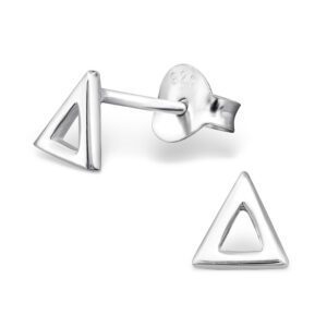 Small 5mm Cut Out Triangle Sterling Silver Earring Studs