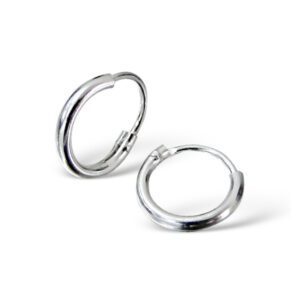 Small 8-16mm Sterling Silver Hoop Sleeper Earrings