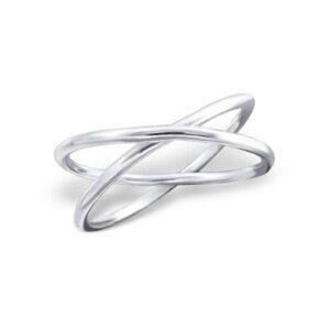 Criss Cross Sterling Silver Finger Ring