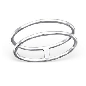 Double Fine Band 925 Sterling Silver Ring