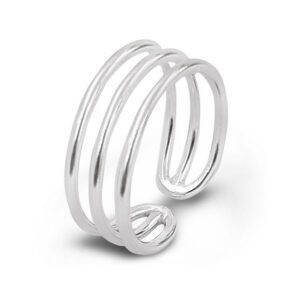 Triple Fine Silver Ring
