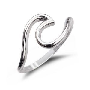 Surf Wave Silver Ring