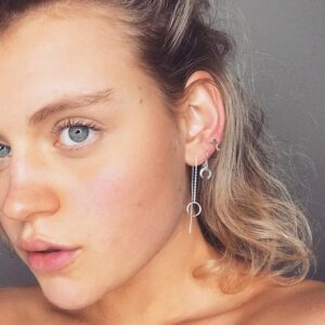 Crescent Moon Small Drop Earrings