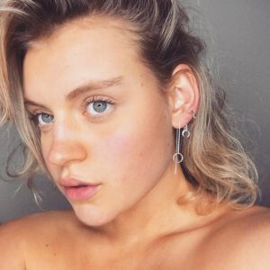 Crescent Moon Small Drop Earrings