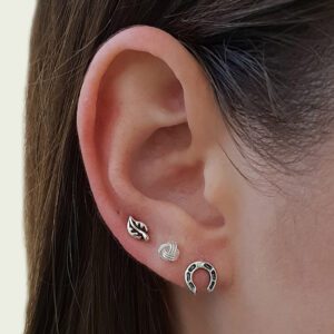 Sterling Silver 4mm Knot Earring Studs