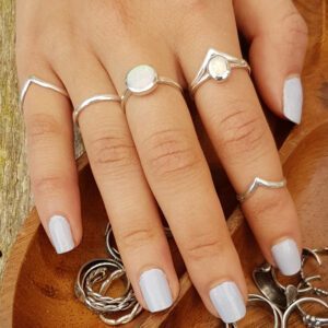Chevron V 925 Sterling Silver Ring
