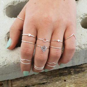 Small Hollow Circle Silver Ring