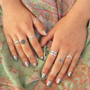 Filigree Circle Ring in Darkened 925 Sterling Silver