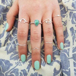 Crescent Moon Silver Ring