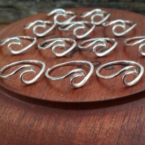 Surf Wave Silver Ring