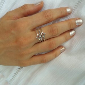 Twisted Rope Ring in Oxidised 925 Sterling Silver