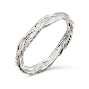 Birds Nest Polished Silver Ring