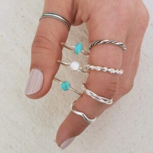 Birds Nest Polished Silver Ring