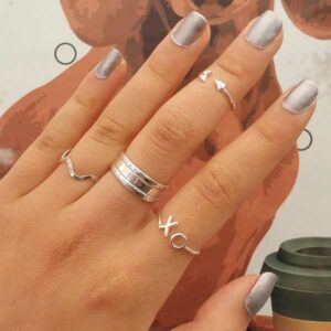 Adjustable Arrow Sterling Silver Mid Finger Ring