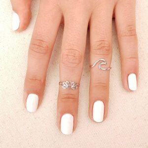 Surf Wave Mid Finger Ring