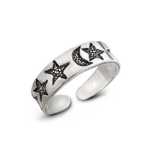 Star Star Moon Knuckle Ring