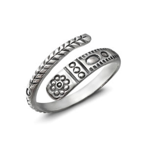 Aztec Adjustable Silver Ring