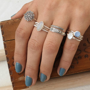 Aztec Adjustable Silver Ring