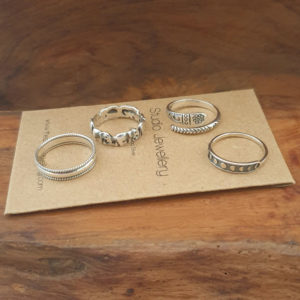 Aztec Adjustable Silver Ring