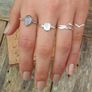 Multi Sided Silver Band