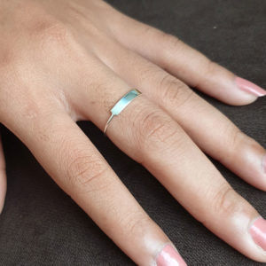 Fine Oblong Face Silver Ring