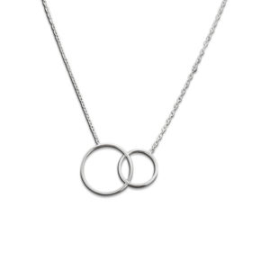 Interlocked Circles Silver Necklace