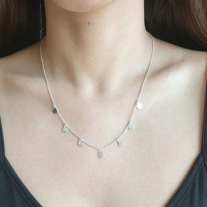 7 Circles Silver Necklace