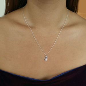 Origami Fox Silver Necklace