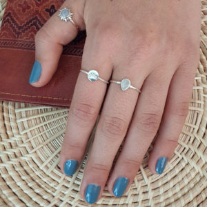 Sunrise Disc Silver Ring