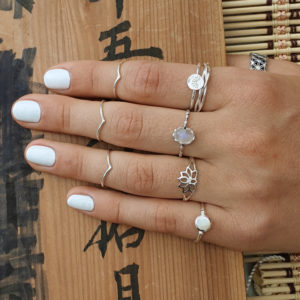 Sunrise Disc Silver Ring