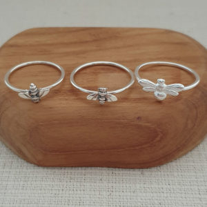 Small Bee Silver Ring