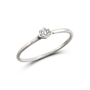 Small Lotus Silver Ring