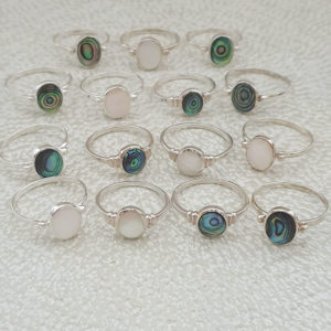 Abalone Shell Silver Ring