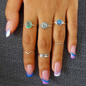 Abalone Shell Silver Ring