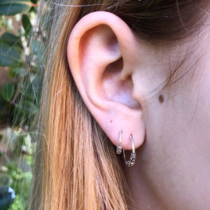 Silver Bali Hoop Sleeper Earrings