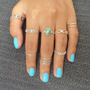 Adjustable Chain Link Silver Ring