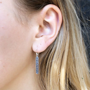 Phases of the Moon Silver Drop Earrings