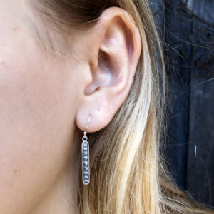 Phases of the Moon Silver Drop Earrings