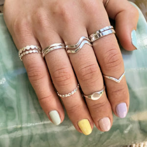 Slim Flat Circle Band Silver Ring