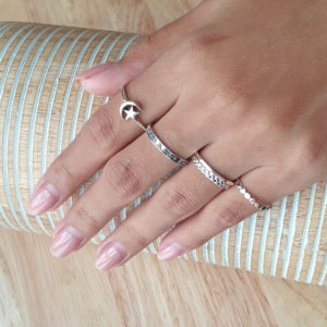 Slim Braid Silver Ring
