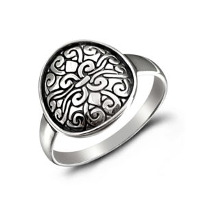 Celtic Disc Silver Ring