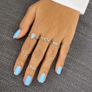 Mountain Band Silver Ring